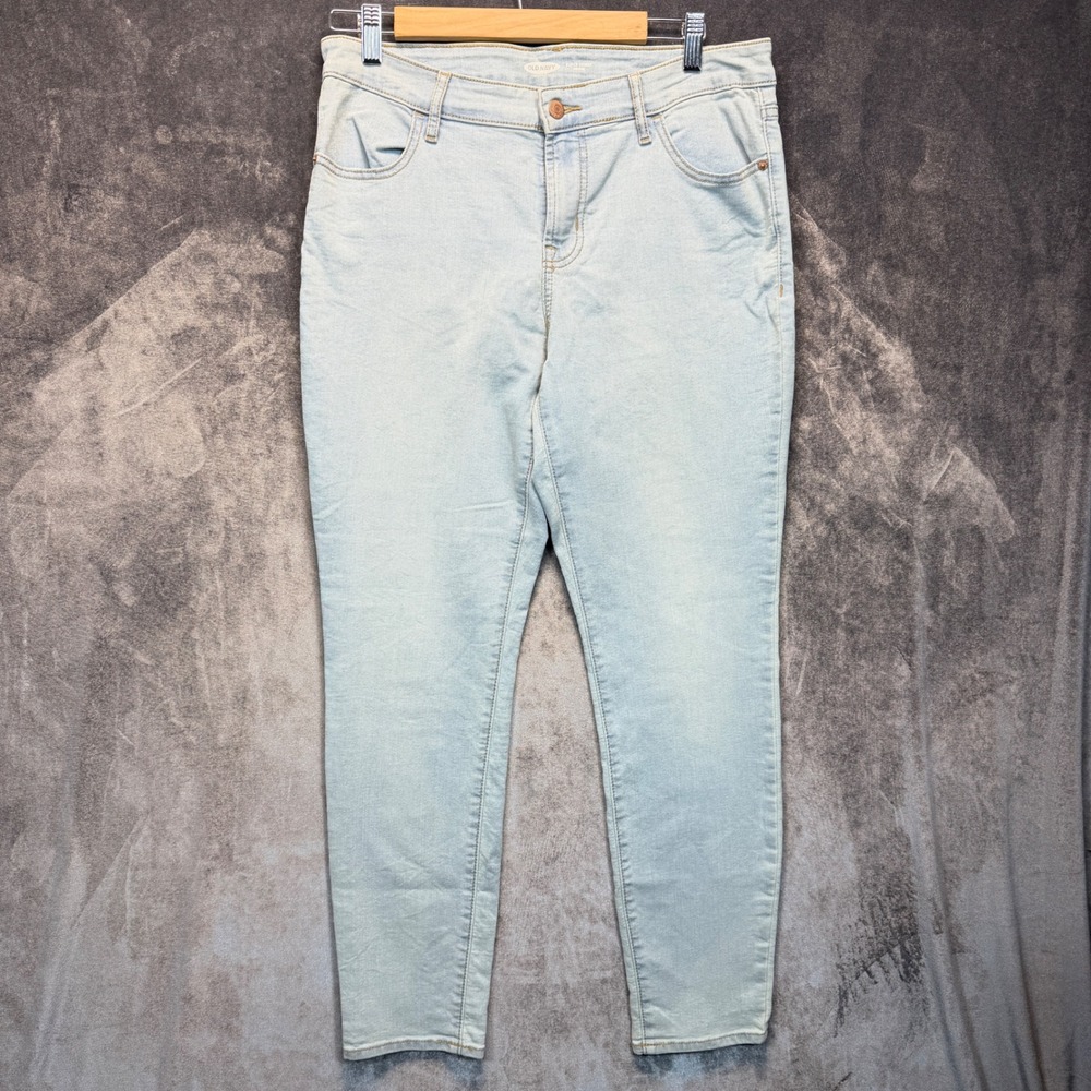 Old Navy Super Skinny Jeans Womens 12 Light Wash Denim Stretch Casual Y2K